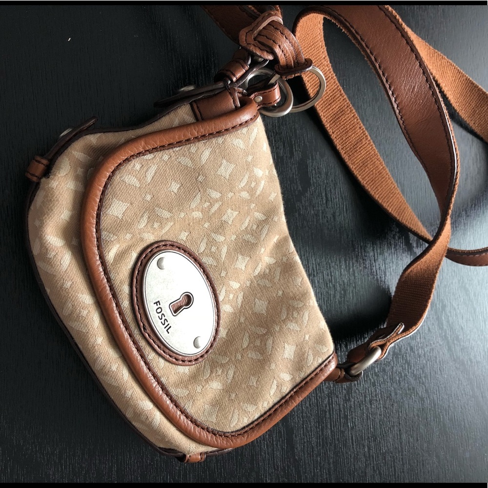 Fossil Patterned Cloth Crossbody